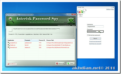 asterik password spy