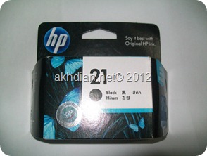 JUAL: Catridge HP 21 (Black) Original
