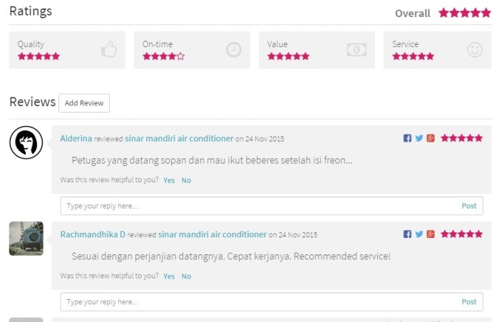rating sejasa